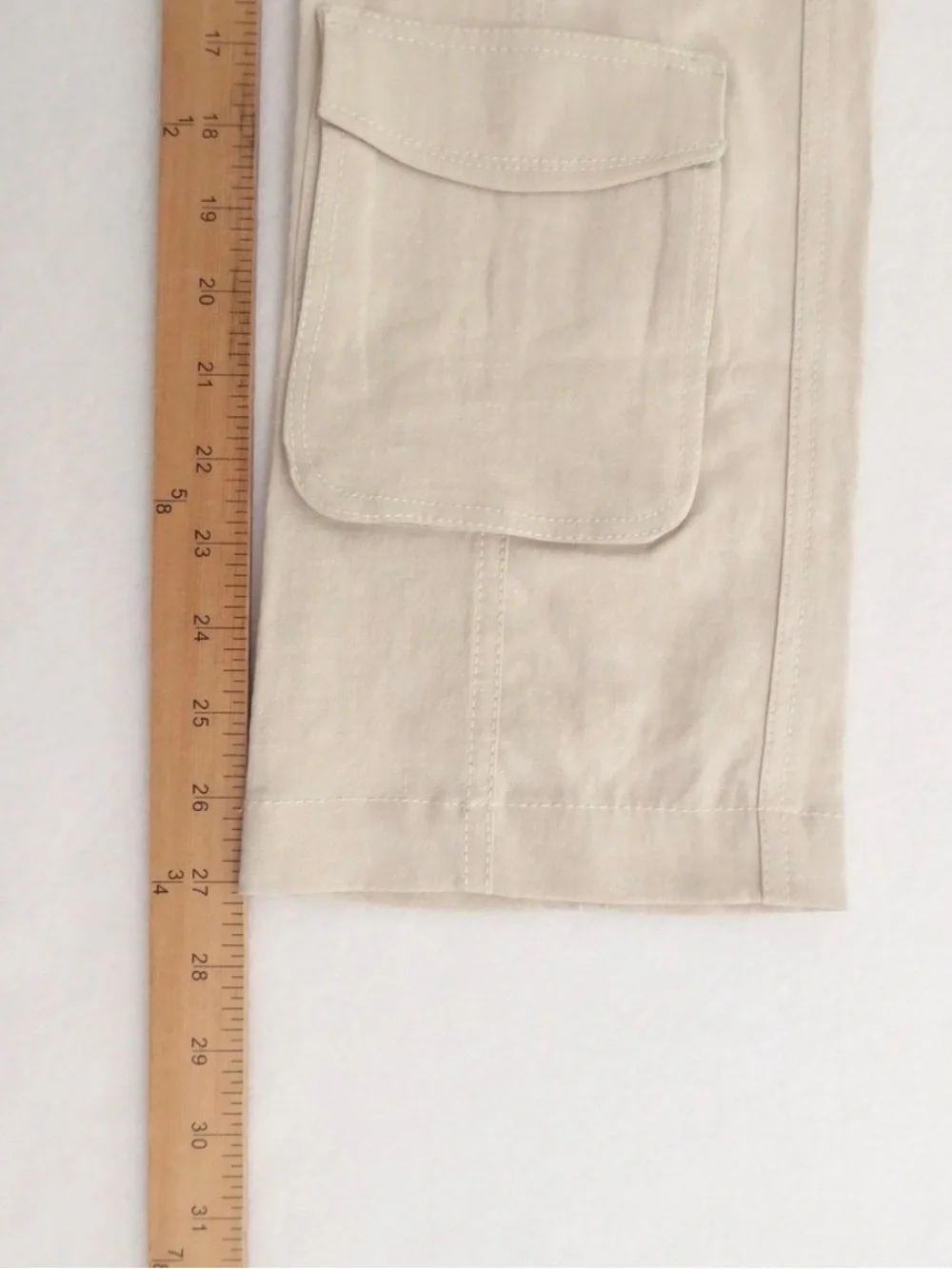 #1389 ZARA Linen Blend Limited Edition Cargo Pants